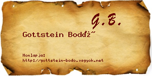 Gottstein Bodó névjegykártya